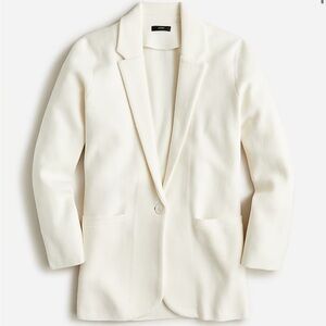 J. Crew Cecile Relaxed Sweater-Blazer - XS - Cream/Ivory